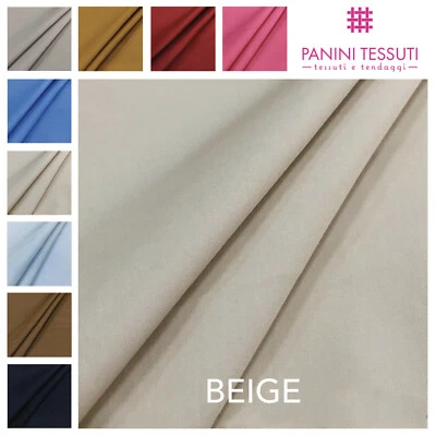 Tessuto Stoffa MISTO COTONE Tinta Unita AL METRO - 145 H per Abbigliamento