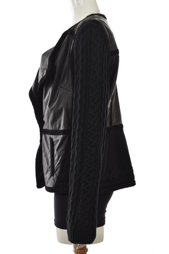 Elevenses Womens Jacket Size L Black Solid Blazer Long Sleeve Cotton Casual - Picture 3 of 5