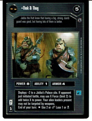 STAR WARS CCG REFLECTIONS III DARK SIDE PREMIUM THOK & THUG ex