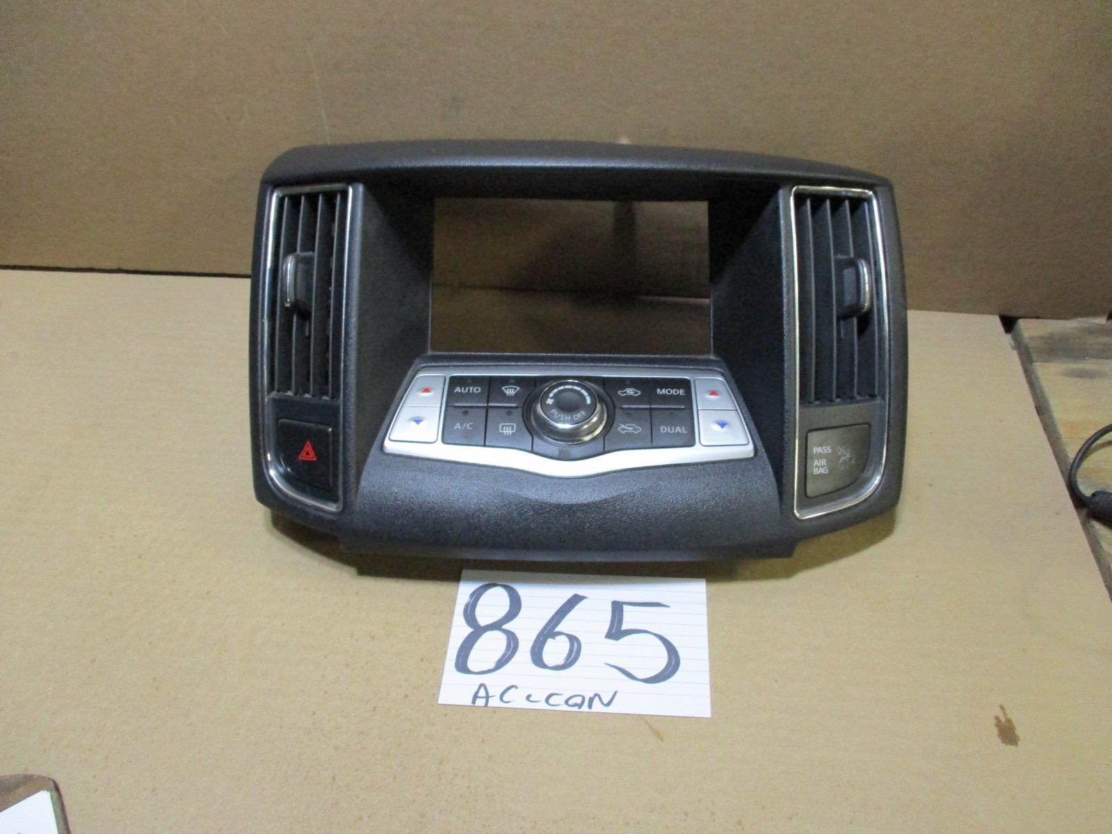 09 10 11 12 13 14 Maxima Radio Bezel AC and Heater Control Used Stock #865-AC 