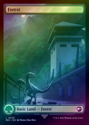 FOIL Forest ~ Universes Beyond: Jurassic World [ NM ] [ Magic MTG ]