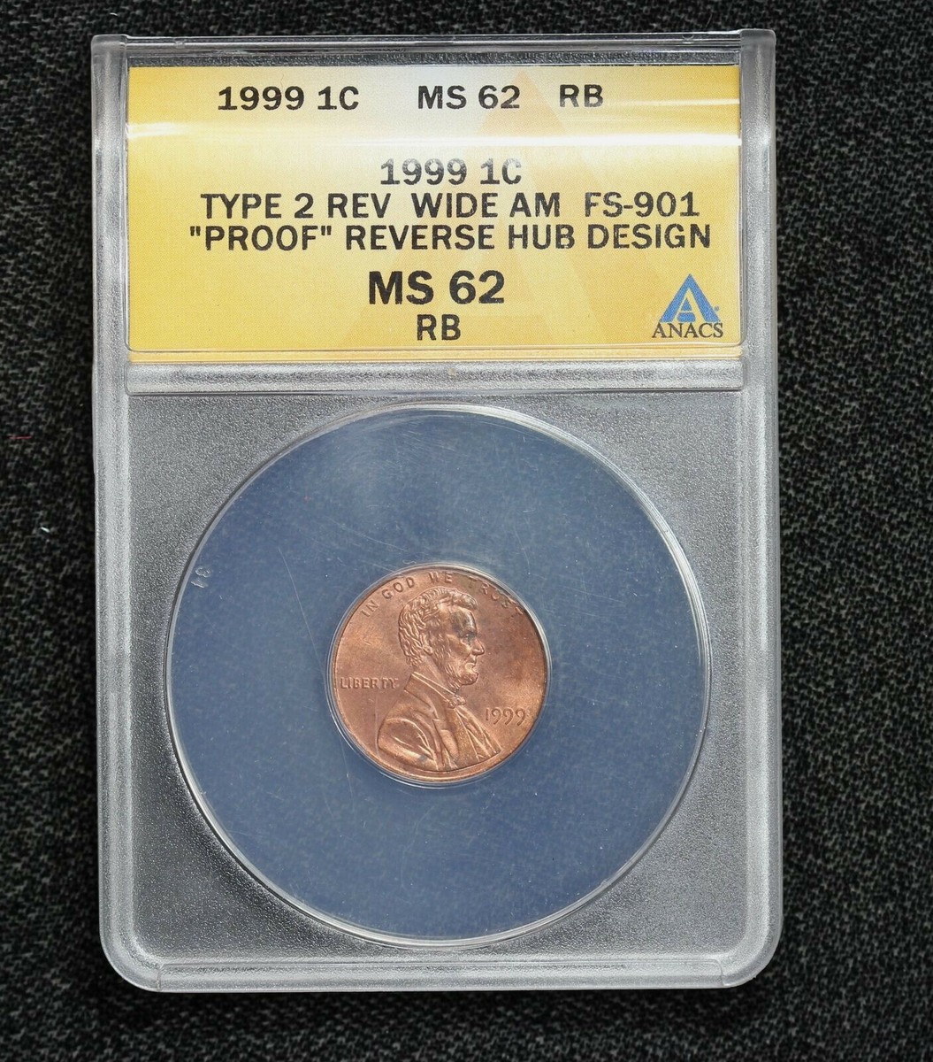 1999 Wide AM Lincoln Memorial Cent ANACS MS-62 1WXD | eBay