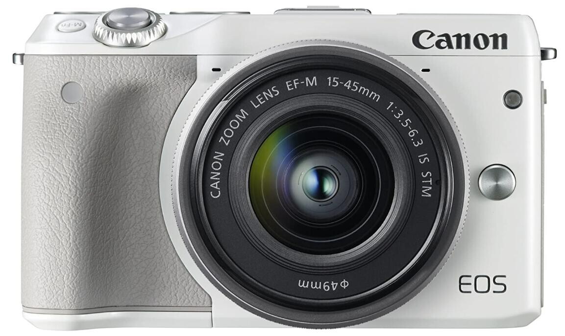 Canon EOS M3 15-45mmレンズ Canon Mirrorless SLR Camera EOS M3 Lens Kit (White) EF-M15-45mm F3