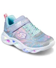 Skechers Little Girls S - Lights Twist Brights - Dazzle Flash Slip-on Size 3 NEW