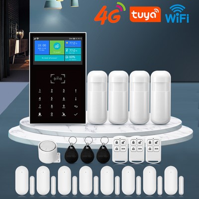 4G Wireless Burglar Alarm System Security System Door Window Motion Sensor Alarm