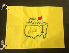 * VIJAH SINGH * signed autographed * MASTERS FLAG * 2000 Winner * 5