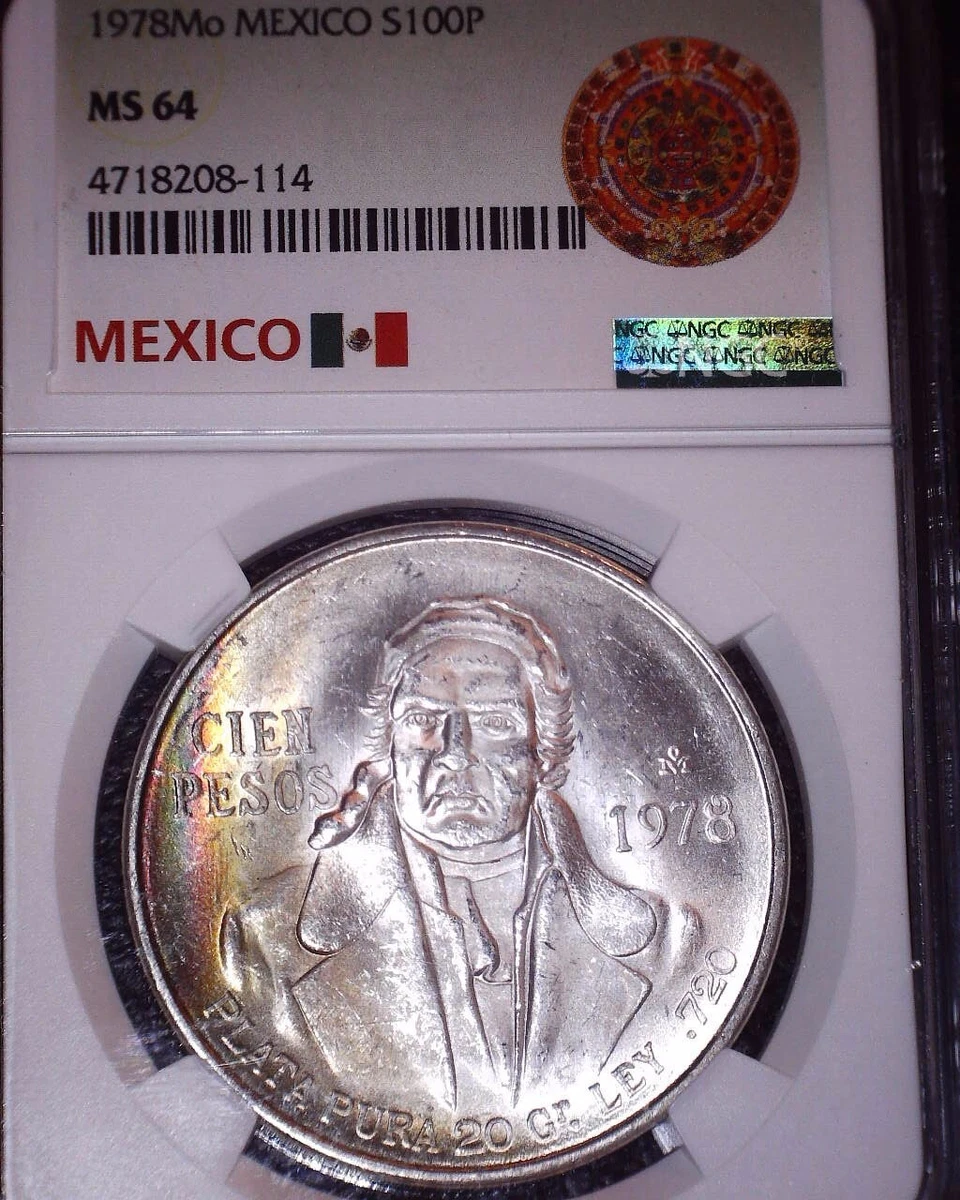 Silver 100 Pesos Denomination 1978 Mexican Coins (1905-Now) for
