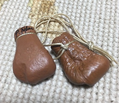 Pat Tyler Dollhouse Miniature Leather Boxing Gloves Natural 383