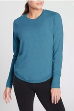 Athleta Serene Mindset Sweatshirt Long Sleeve Coastal Teal Women  s Small