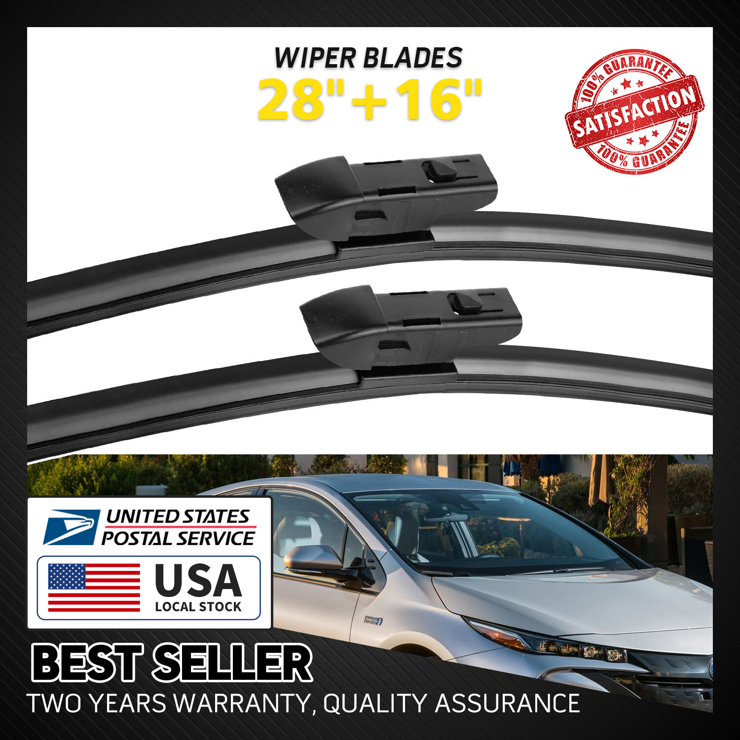 28-inch and 16-inch Windshield Wiper Blades Set for 2017-2022 Toyota Prius Prime