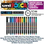Uni Posca PC-1Mr Colour Paint Marker Pen Fabric Metal Glass Ultra Fine 0.7mm Nib