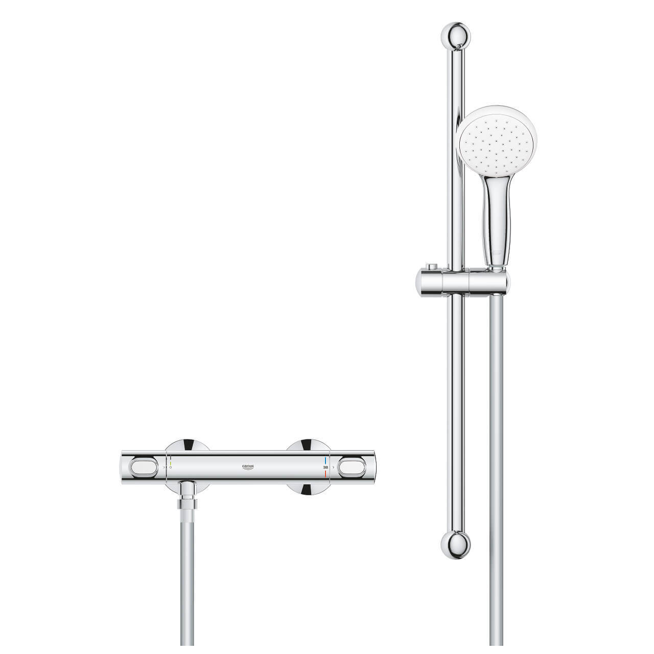 Grohe G5 Bar Shower C/W Kit 34806000 with Riser Rail and Shower Head