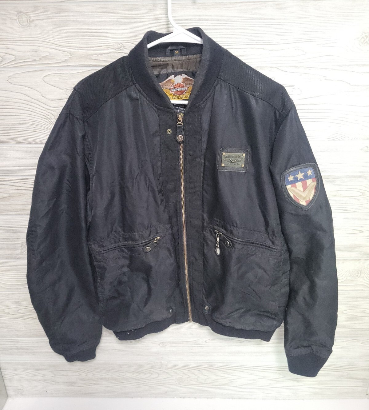 Harley Davidson Mens Camo Lined Riding Jacket Size Me… Gem