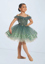 Weissman Showtime Kids' Take A Leap Ballet Dress Style 17365, Size MC, Juniper
