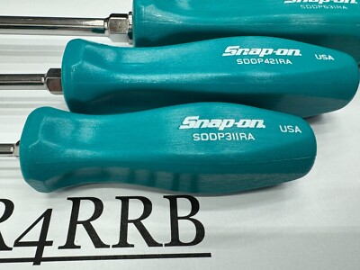 Snap-on Tools USA NEW 3pc TEAL PHILLIPS P1 P2 P3 Hard Handle