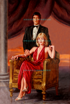 open lace back dress Portrait Of Tony & Elvira | Scarface