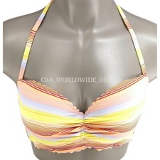Victoria's Secret Warm Stripes Getaway Halter Swim Top 32C