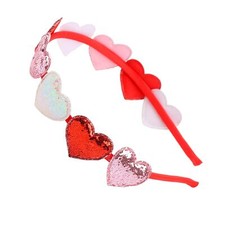 Glitter Sequin Valentine Heart Headband Head Bopper Love Headpiece Holiday