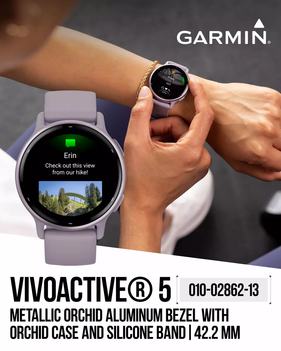 Garmin Vivoactive 5 Health Fitness GPS AMOLED Smartwatch Orchid