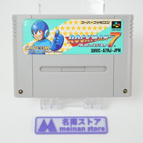 Mega Man 7 Rockman 7 SNES Super Famicom Nintendo Tested JAPAN - Afbeelding 1 van 6