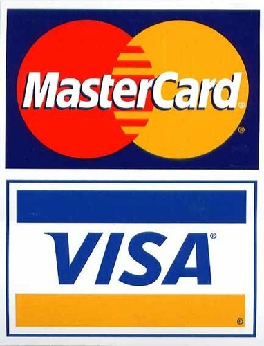 Visa / MasterCard Credit Card Logo Decal Sticker Display Signage ...