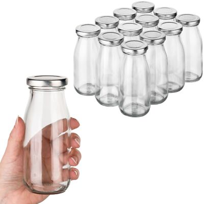 Milchflasche 250ml - leere Glasflaschen zum Befüllen mit Schraubverschluss