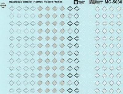 #ad Microscale MC 5030 1 87 HO Hazardous Material Hazmat Placard Frames Truck or RR $9.99