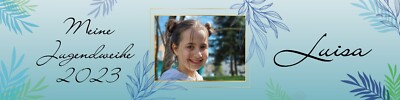 XXl Banner Jugendweihe, Personalisiert mit Wunschfoto-text,Banner Deko 200x50