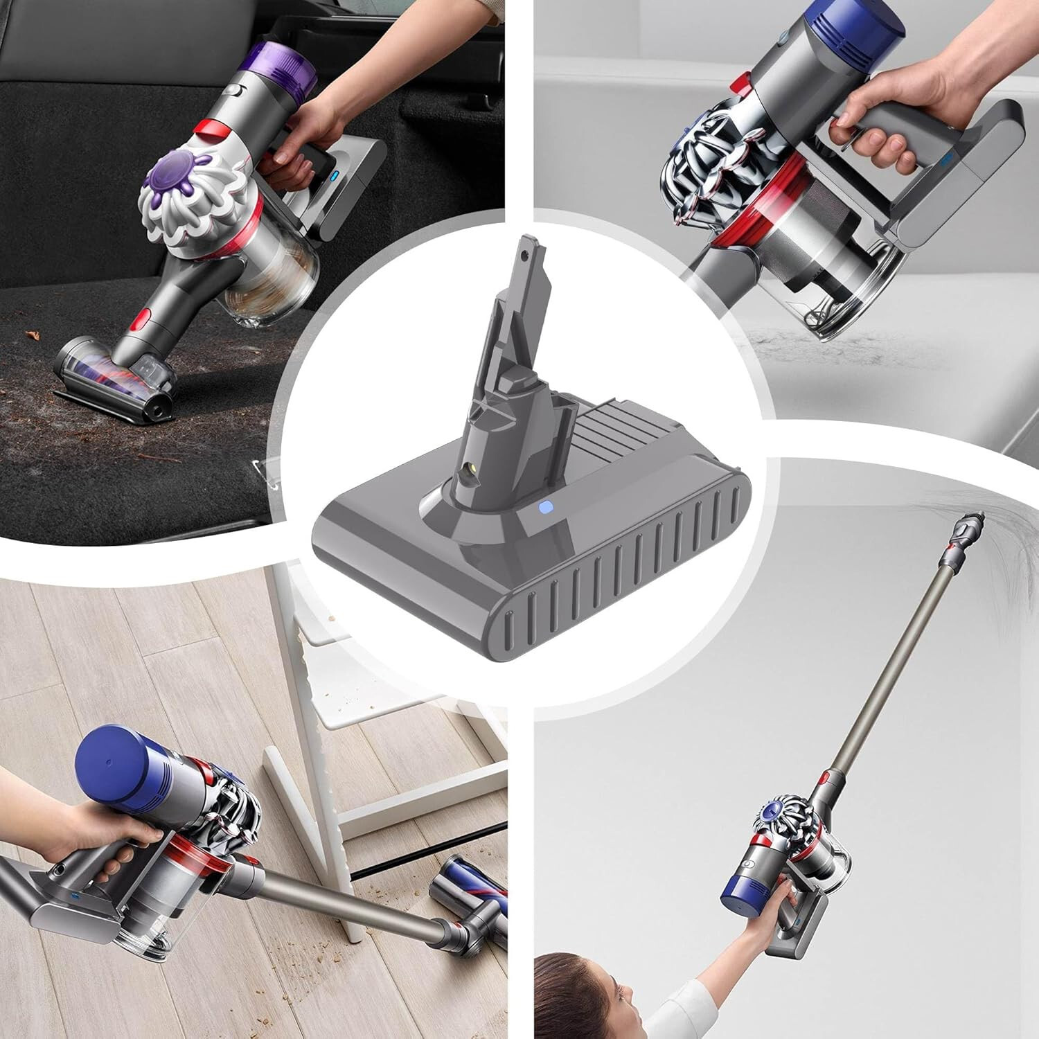 Bonacell V7 Battery 21.6V 6000mAh Replacement for V7 Battery SV11