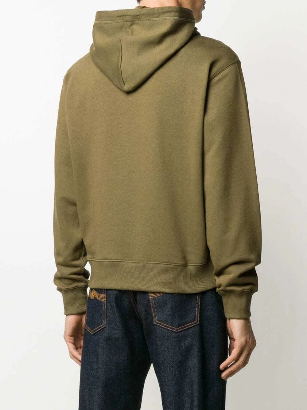 FELPA CON CAPPUCCIO KENZO STAMPA LOGO KAKI "NUOVA CON ETICHETTA"