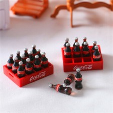 1:12 1/12 Dollhouse Miniature Drink bottle mini drink play and tray toy 12pcs