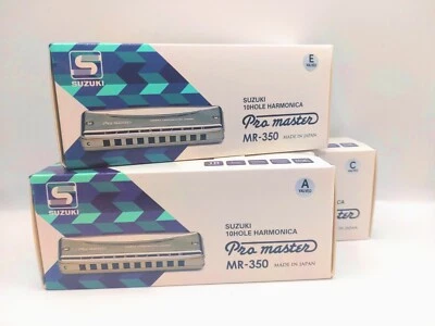 VALVED Suzuki Promaster Harmonicas - NEW - PACK OF THREE DEAL!