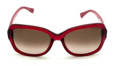 Diane von Furstenberg Ladies Designer Red  Pink / Brown Gradient Sunglasses