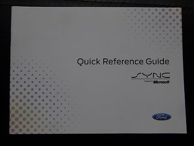 FORD FOCUS MONDEO KUGA GALAXY S MAX C MAX SYNC KURZANLEITUNG HANDBUCH