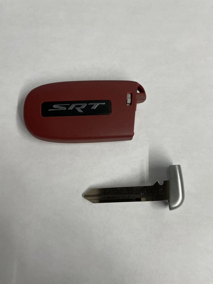 DODGE CHRYSLER JEEP SRT RED KEY SHELL 5 BUTTON WITH LOGO - Image 2 of 3