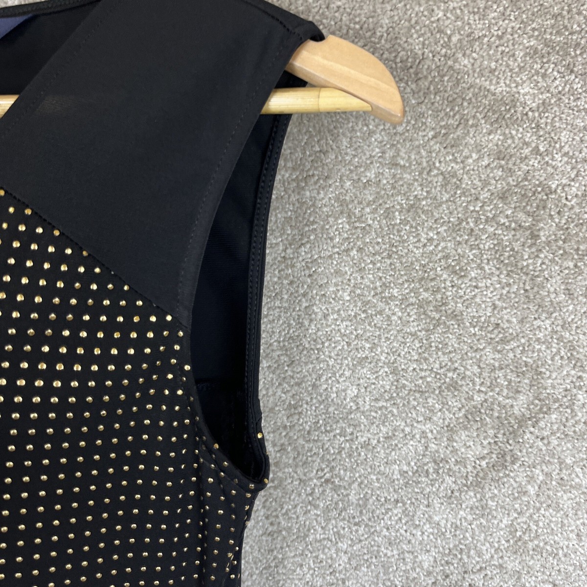 Robe Noire Courte Perlé Rachel Roy Taille S - Style Fit & Flare Doublé - Neuf Sans étiquette