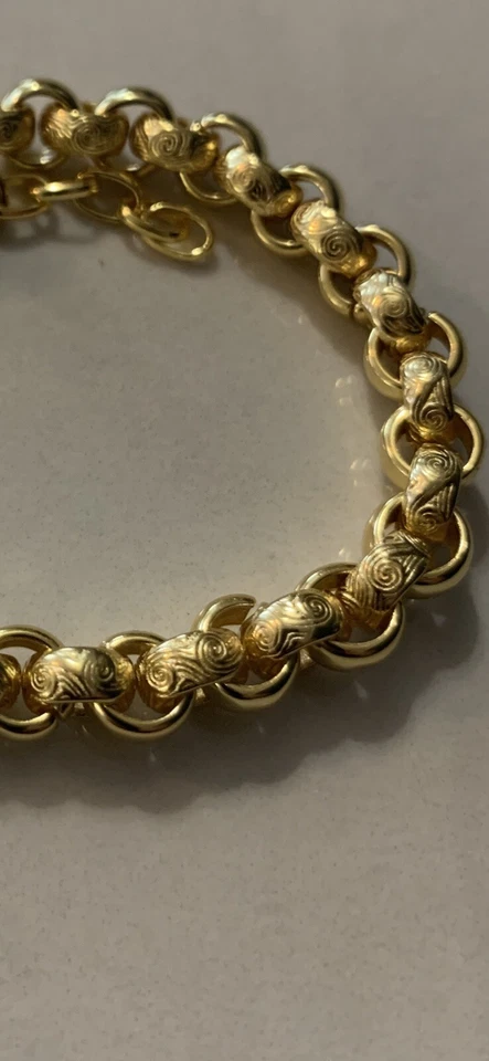 Твердый отец и сын соответствующий 18 карат золото более 925 серебро Belcher браслет комплект - Изображение 3 из 4