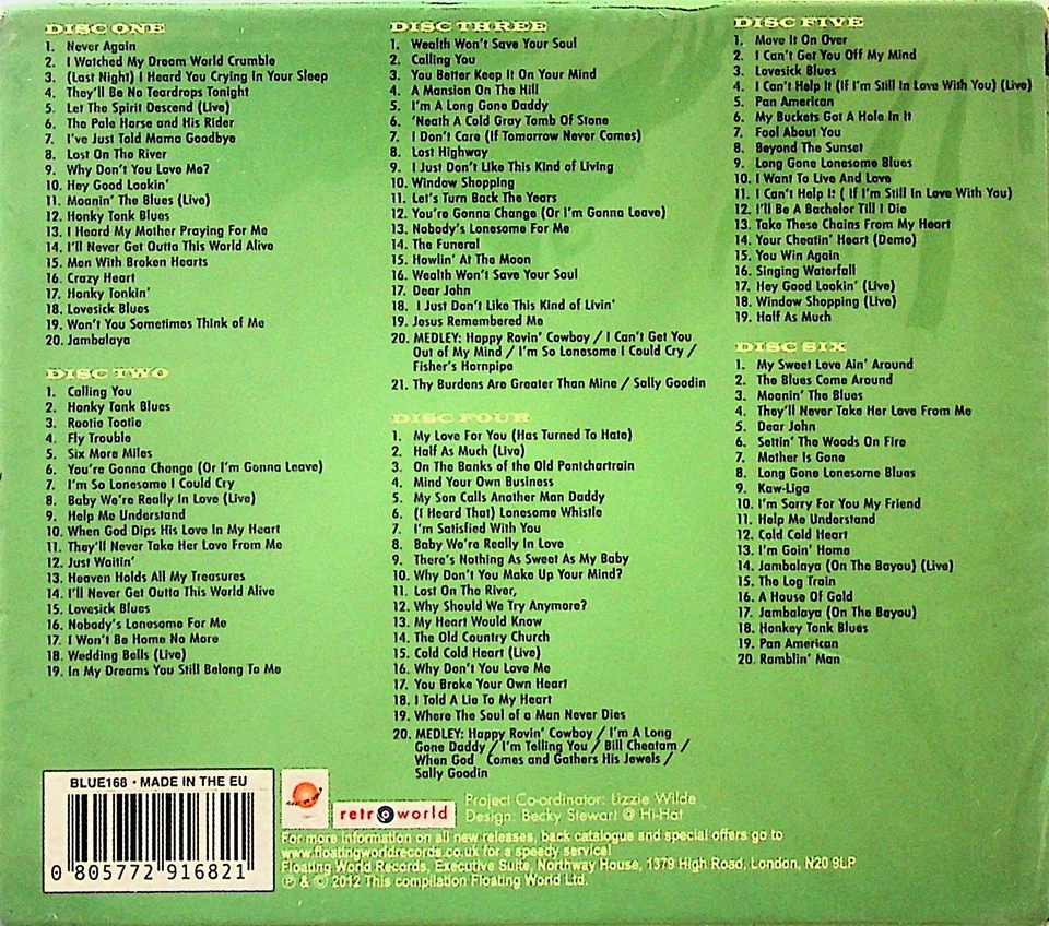 Big Box Of Hank Williams -6-CD -2012 -Box Set (Country Collection)  - Image 3 of 3