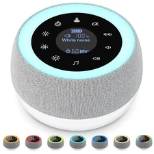 [2 in 1] White Noise Machine, Sleep Sound Machine with 7 Colors Night Light, ...