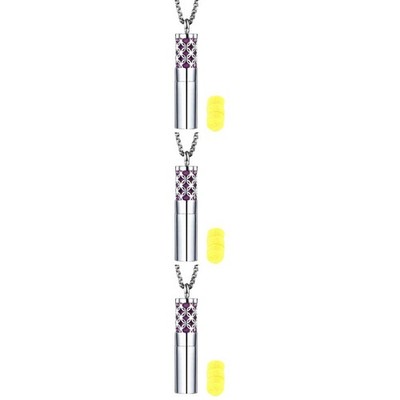  3 PCS Duftanhänger Halskette Edelstahl Parfümanhänger Ätherischer Ölschmuck