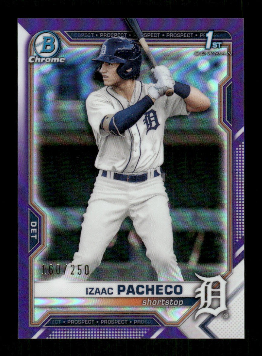 2021 Bowman Draft #BD-46 Izaac Pacheco Purple #/250