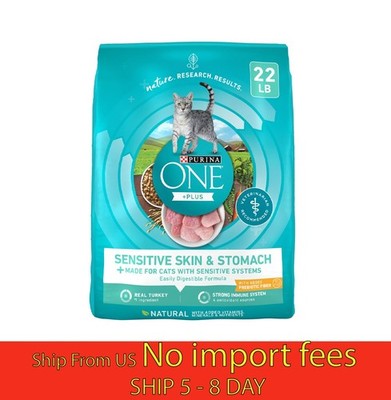 Purina ONE Plus Sensitive Skin Stomach Cat Food 22lb...(wa)