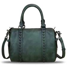 Genuine Leather Handbags for Women Purse Satchel Vintage Handmade Handbag Cro...