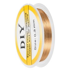 1pcs 0.3mm Craft Wire Beading Copper Wire for Jewelry Making Supply Bright Gold