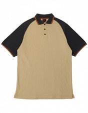 KAPPA Mens Polo Shirt XL Beige Colourblock Cotton DX65