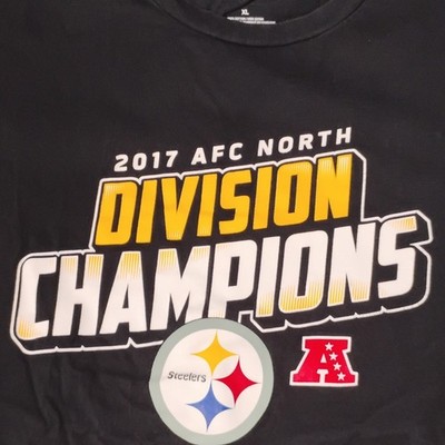 Pittsburgh Steelers 2017 AFC North Champions Shirt XL Black NFL