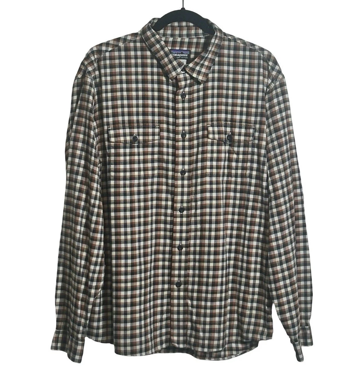 Patagonia Organic Cotton Long Sleeve Button Down Shirt Men's Size Large Gorpcore