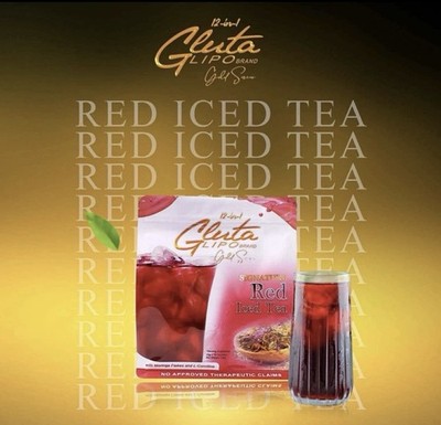 2x Gluta Lipo 12-in-1 Red Iced Tea Juice Drink   Detox Slimming Blend UK SELLER