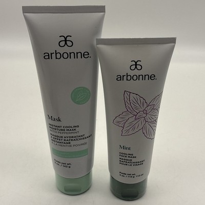 2- Arbonne Instant Cooling Moisture Mask Mint And Peppermint SEALED
