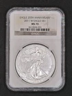 2011-W 1oz .999 Silver Eagle 25th Anniversary | NGC MS70 #053